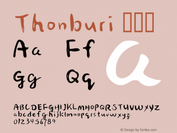Thonburi 常规体 10.9d14e3图片样张