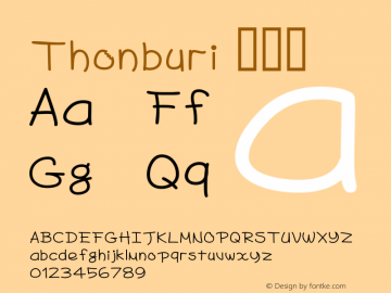 Thonburi 常规体 10.9d14e3 Font Sample