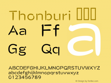 Thonburi 常规体 10.9d14e3 Font Sample
