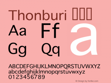Thonburi 常规体 10.10d2e4 Font Sample