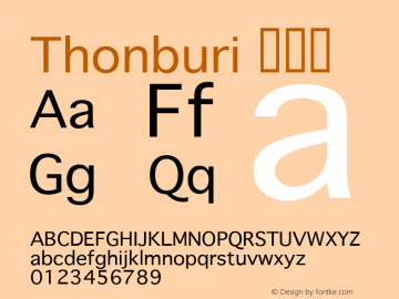 Thonburi 常规体 10.10d3e2 Font Sample