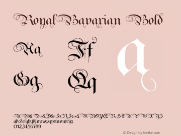 RoyalBavarian Bold Version 1.000 Font Sample