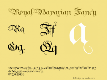 RoyalBavarian Fancy Macromedia Fontographer 4.1.5 23.11.2004 Font Sample