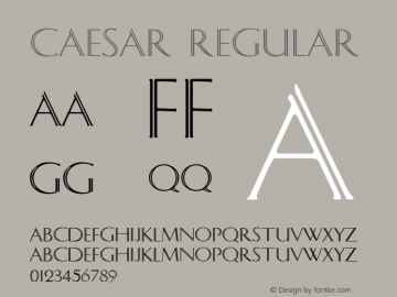 Caesar Regular Altsys Fontographer 3.5  7/26/93 Font Sample