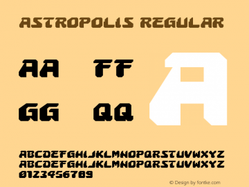 Astropolis Regular 001.000 Font Sample