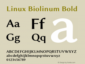 Linux Biolinum Bold Version 0.4.1 Font Sample