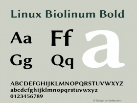 Linux Biolinum Bold Version 0.9.2 Font Sample