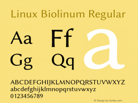 Linux Biolinum Regular Version 1.1.0 Font Sample