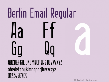 Berlin Email Regular Version 000.000 Font Sample