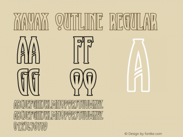 XAyax Outline Regular Version 1.000 2009 initial release图片样张