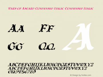 Wars of Asgard Condensed Italic Condensed Italic 1图片样张
