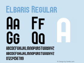 Elbaris Regular Version 0.001 2009 Font Sample