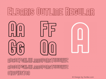 Elbaris Outline Regular Version 0.001 2009图片样张