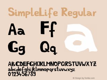 SimpleLife Regular Version 1.00 May 19, 2006, initial release图片样张