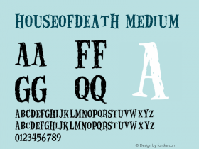 HouseofDeath Medium Version 001.000 Font Sample