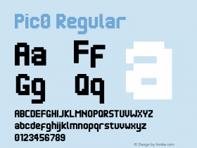 Pic0 Regular Version 1.100 Font Sample