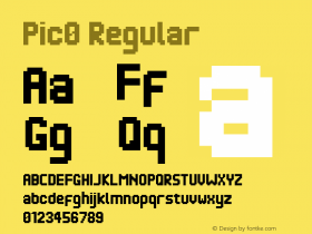 Pic0 Regular Version 1.101 Font Sample