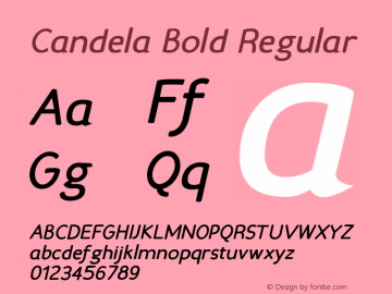 Candela Bold Regular 001.000图片样张
