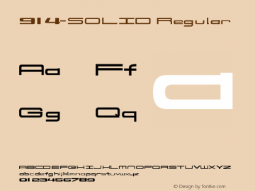 914-SOLID Regular Version 1.000 2009 initial release图片样张