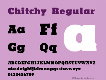 Chitchy Regular Chitchy 1.00 Font Sample