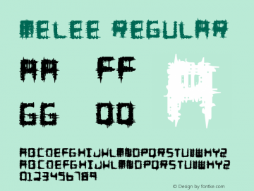 Melee Regular 1999; 1.0, initial release图片样张