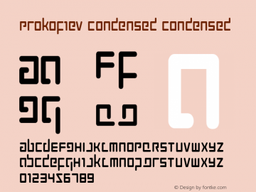Prokofiev Condensed Condensed 001.000图片样张