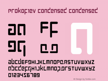 Prokofiev Condensed Condensed 001.000 Font Sample