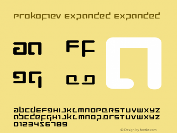 Prokofiev Expanded Expanded 001.000 Font Sample