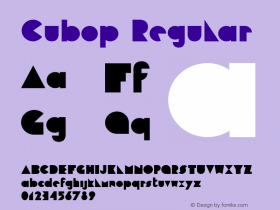 Cubop Regular 3.000 Font Sample