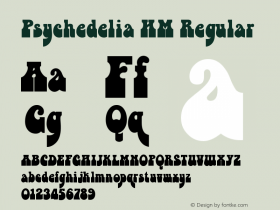 Psychedelia HM Regular Version 2.0 2010 Font Sample
