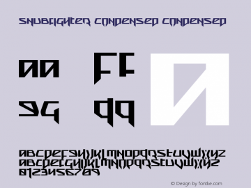 Snubfighter Condensed Condensed 001.000 Font Sample