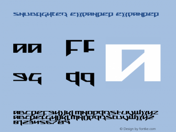 Snubfighter Expanded Expanded 001.000 Font Sample