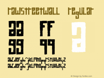 RawStreetWall Regular Version 1.000 Font Sample