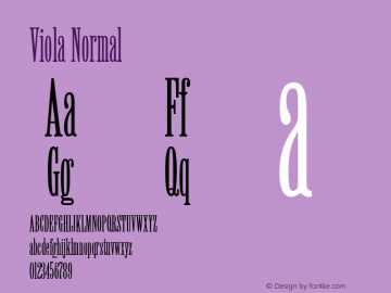 Viola Normal 001.001 Font Sample