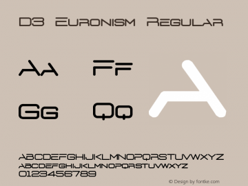 D3 Euronism Regular 1.0 Font Sample