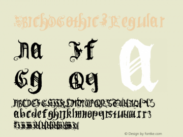 (BichOGothic) Regular Version 1.00 May 12, 2009, initial release图片样张