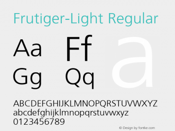Frutiger-Light Regular 1.0图片样张