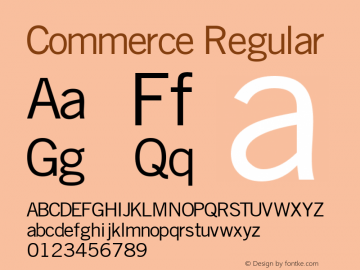 Commerce Regular 1.0 Font Sample