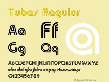 Tubes Regular 1.0 Font Sample