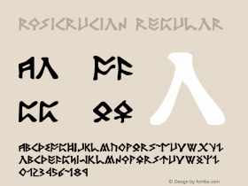 Rosicrucian Regular 001.000 Font Sample