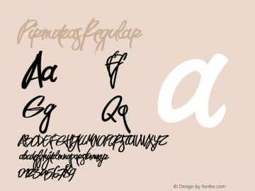 Pirmokas Regular Version 1.000 Font Sample