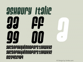 Ashbury Italic Version 001.000图片样张