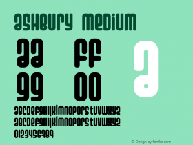 Ashbury Medium Version 001.000 Font Sample