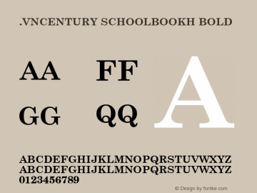 .VnCentury SchoolbookH Bold 1.0 Sat Feb 12 00:26:15 1994 Font Sample