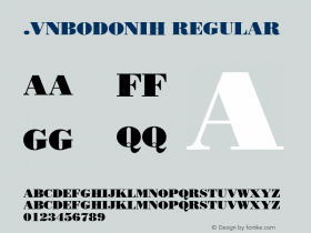 .VnBodoniH Regular v1.00 Font Sample