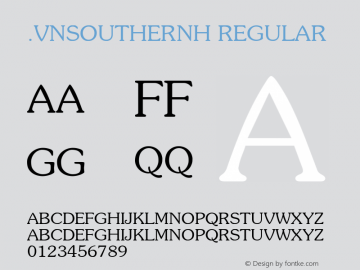 .VnSouthernH Regular v1.0c Font Sample