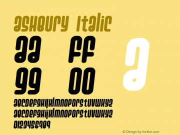 Ashbury Italic Version 001.000图片样张