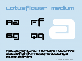 Lotusflower Medium Version 001.000 Font Sample