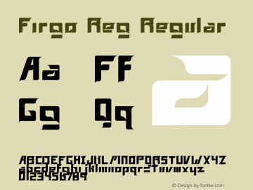 Firgo Reg Regular Version 1.000 2008 initial release Font Sample