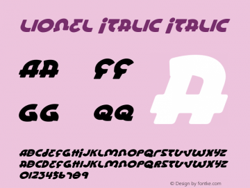 Lionel Italic Italic 001.000图片样张